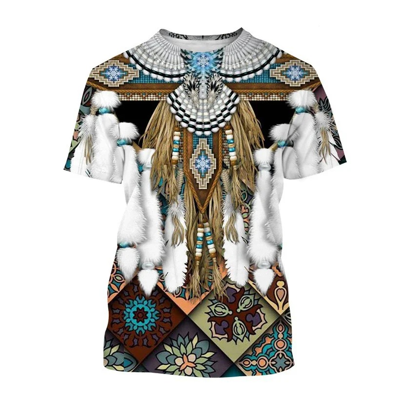 Fashion Ethnic Indian Clothing - Indische T-Shirts Ethnischer Stil 3D-Druck Streetwear