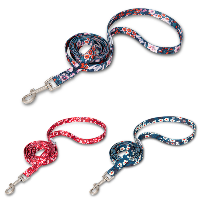 Ethnic Fashion Walk - Winhyepet Haustierleine mit Blumendruck, 120 cm,