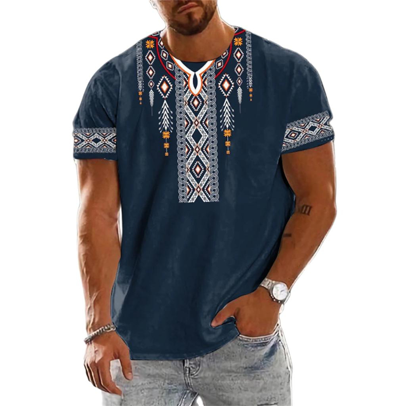 Men'S Ethnic Fashion Trends - Trend 2025 Vintage Ethnische Grafik T