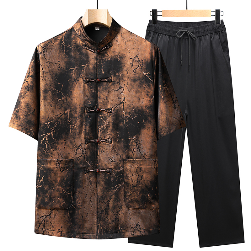 Men'S Ethnic Fashion Trends - Hemden+Hosen Herren-Sets Sommermode-Trend Bequemer Freizeitanzug Hochwertige,