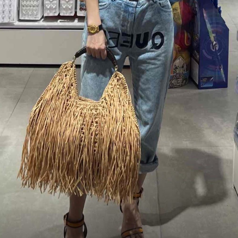 Bohemian Fringe Straw Tote, gr – Ethnic Boho Fashion Bewertung und Preis