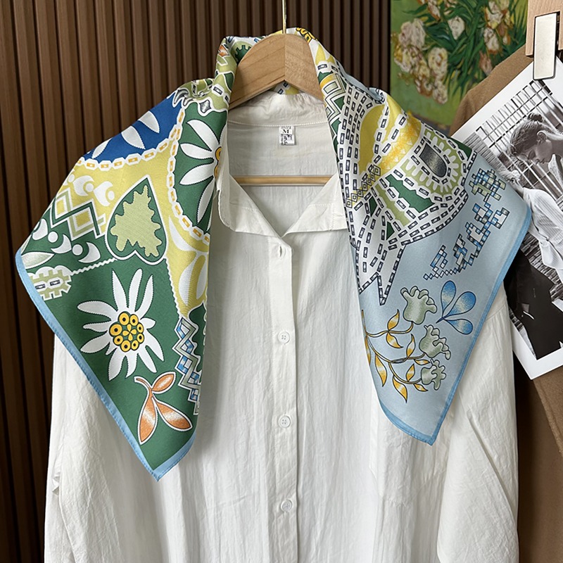 Grünes Boho-Pferde-Quadrat-Tuc – Ethnic Boho Fashion Bewertung und Preis